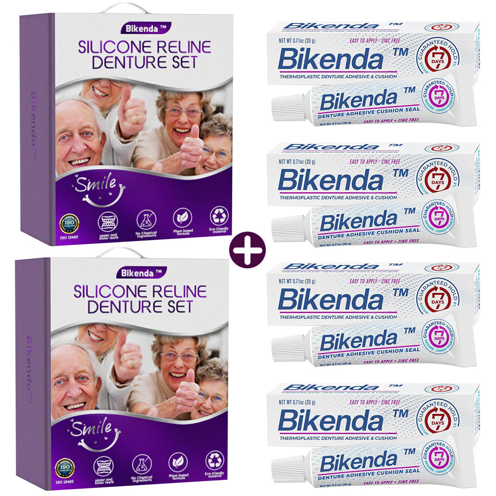 Official Store | ๐ฉโโ๏ธ๐ฆท Bikendaโข Silicone Reline Denture Set ๐ง๐ผโโ๏ธAmerican Dental Association (ADA) Recommendation
