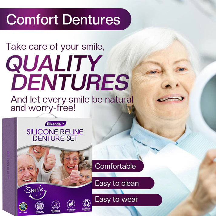 Official Store | ๐ฉโโ๏ธ๐ฆท Bikendaโข Silicone Reline Denture Set ๐ง๐ผโโ๏ธAmerican Dental Association (ADA) Recommendation
