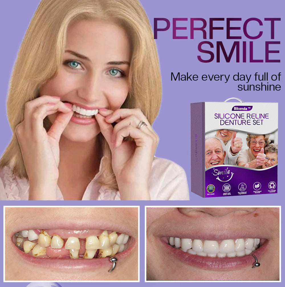 Official Store | ๐ฉโโ๏ธ๐ฆท Bikendaโข Silicone Reline Denture Set ๐ง๐ผโโ๏ธAmerican Dental Association (ADA) Recommendation