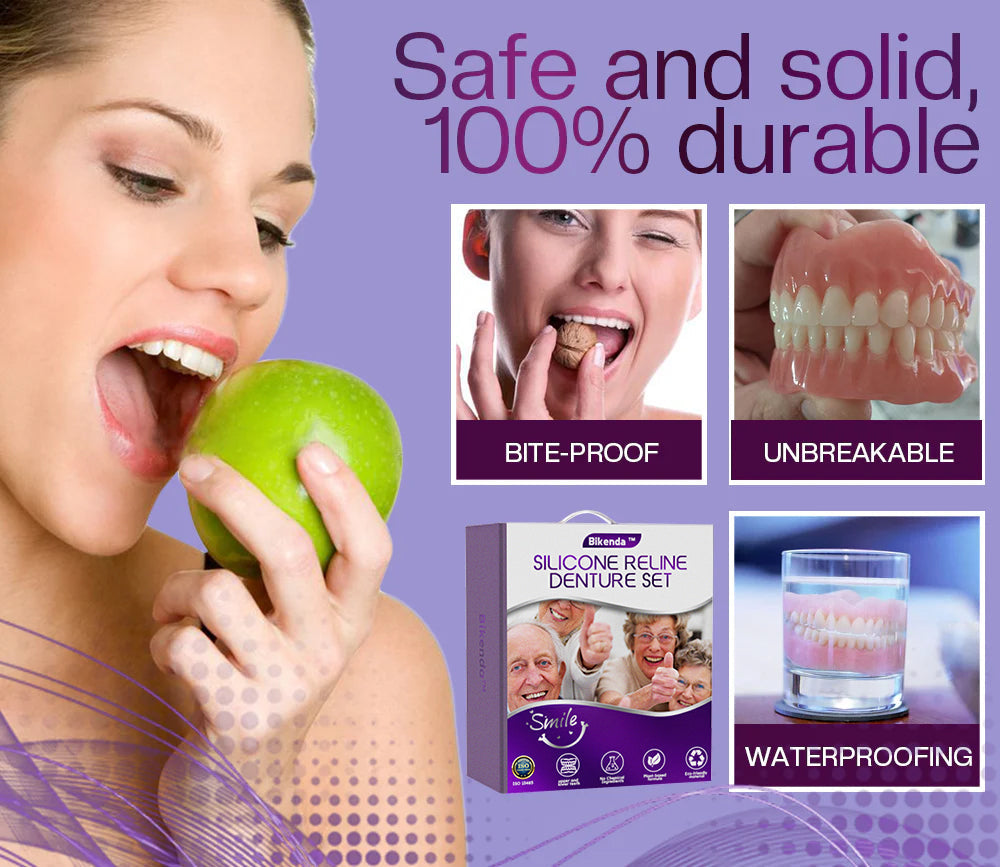Official Store | ๐ฉโโ๏ธ๐ฆท Bikendaโข Silicone Reline Denture Set ๐ง๐ผโโ๏ธAmerican Dental Association (ADA) Recommendation