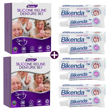 Official Store | 👩‍⚕️🦷 Bikenda™ Silicone Reline Denture Set 🧑🏼‍⚕️American Dental Association (ADA) Recommendation